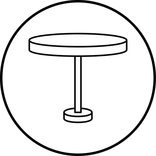 表のアイコン ウェブ用の椅子のベクトルアイコンの概略図 — ストックベクタ