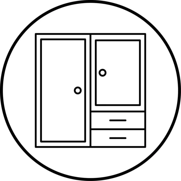 Schrank Web Symbol Einfache Illustration — Stockvektor