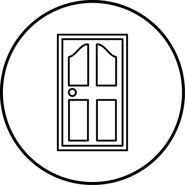 Puerta Icono Web Ilustración Simple — Vector de stock