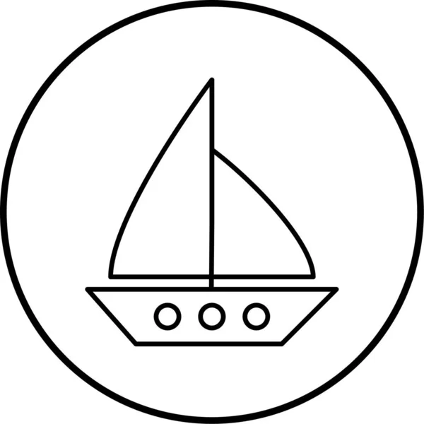 Velero Icono Web Ilustración Simple — Archivo Imágenes Vectoriales