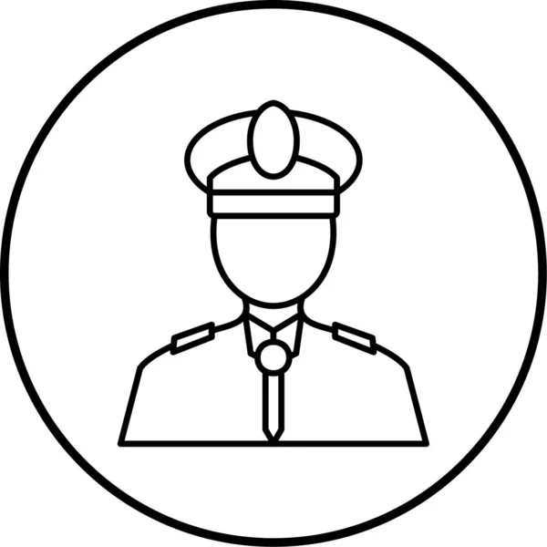 Illustration Vectorielle Une Icône Agent Police — Image vectorielle