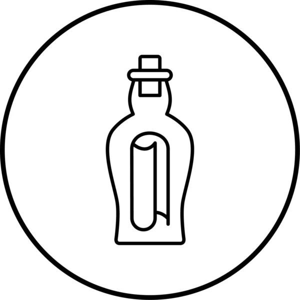 Vector Illustration Pirate Bottle — Stockový vektor