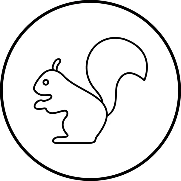 Ilustração Vetorial Esquilo — Vetor de Stock