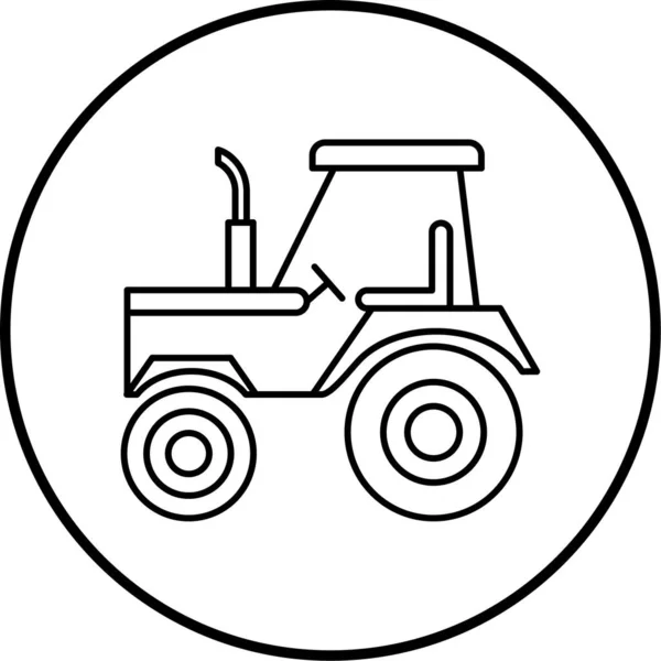 Vektorillustration Eines Traktorsymbols — Stockvektor