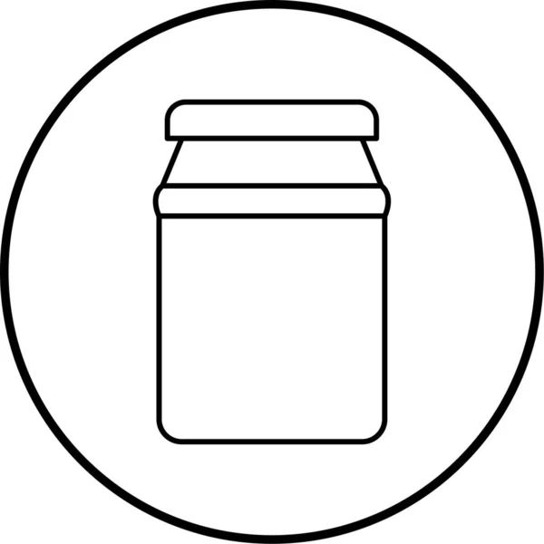 Milch Kann Symbol Vektor Illustration — Stockvektor