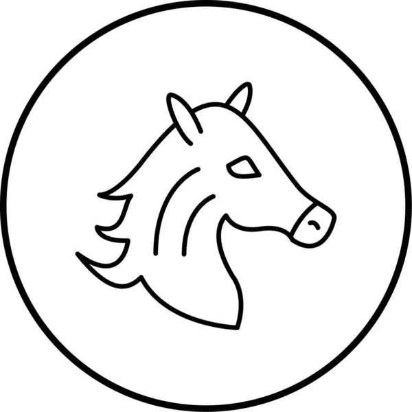 Horse Web Icon Simple Illustration — Stock Vector
