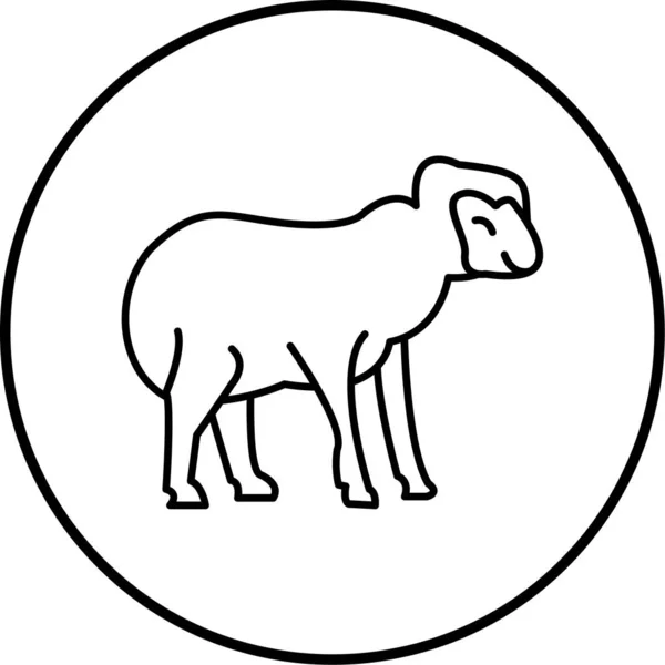 Ilustracja Wektor Ikony Owiec — Wektor stockowy