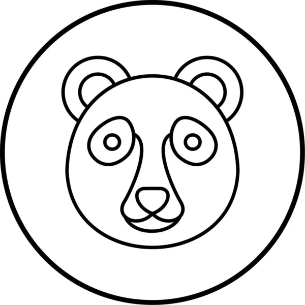 Panda Web Symbol Einfache Illustration — Stockvektor