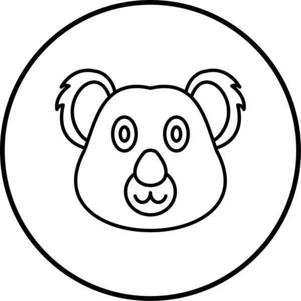 Ilustración Vectorial Del Icono Koala — Vector de stock