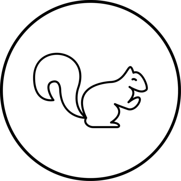 Vector Illustration Squirrel Icon — Stockvector