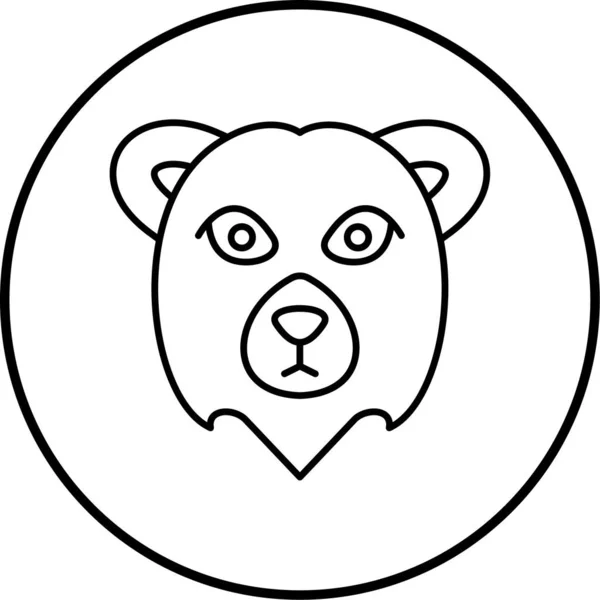 Panda Icono Web Ilustración Simple — Vector de stock