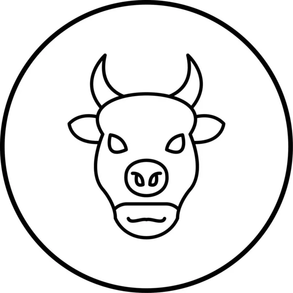 Toro Icono Web Ilustración Simple — Vector de stock