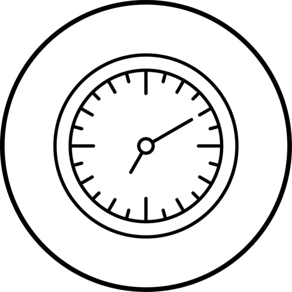 Icône Horloge Isolée Sur Fond Blanc — Image vectorielle