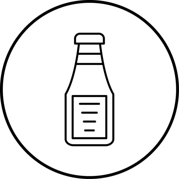 ビール瓶のアイコンベクトルイラスト — ストックベクタ