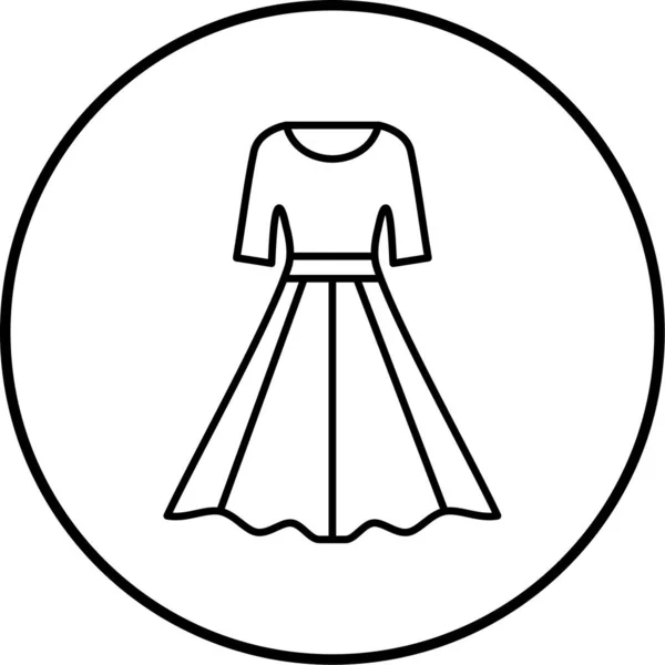 Φόρεμα Web Εικονίδιο Απλή Απεικόνιση — Διανυσματικό Αρχείο