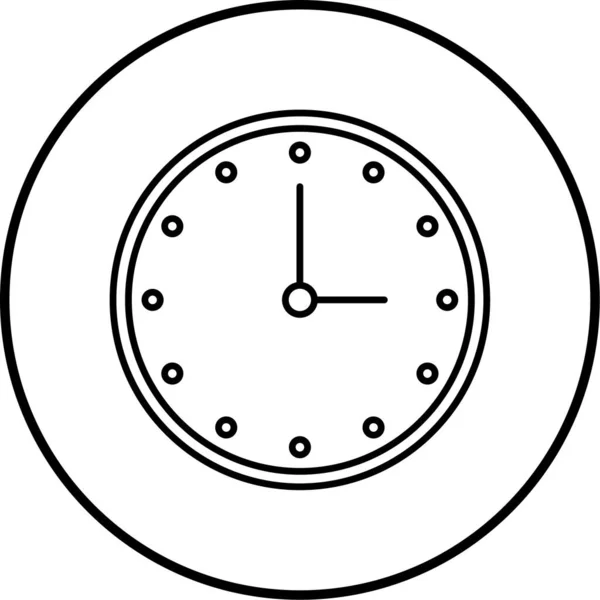 Reloj Icono Web Ilustración Simple — Vector de stock