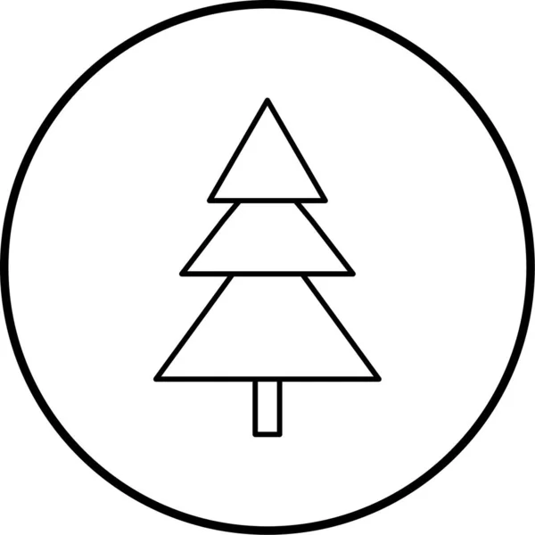 Árbol Navidad Ilustración Simple — Vector de stock