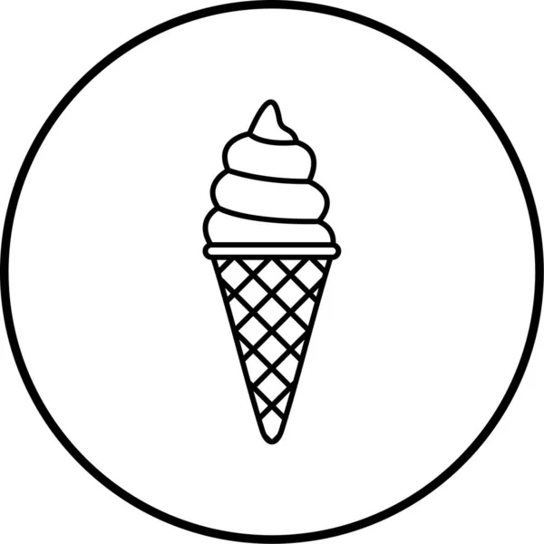 Icône Crème Glacée Illustration Vectorielle — Image vectorielle