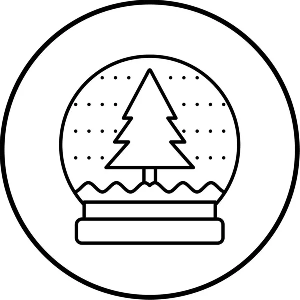 Natale Palla Icona Vettoriale Illustrazione — Vettoriale Stock