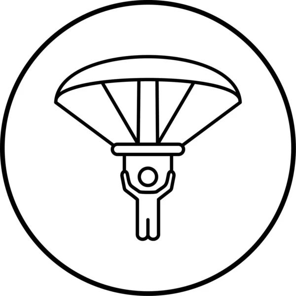 Vektor Illustration Des Fallschirmsymbols — Stockvektor