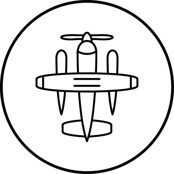 Avión Icono Web Ilustración Simple — Archivo Imágenes Vectoriales