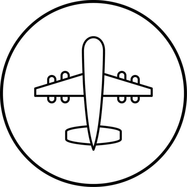 Avião Ícone Web Ilustração Simples —  Vetores de Stock