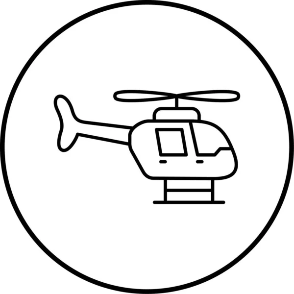 Ilustração Vetorial Helicóptero — Vetor de Stock