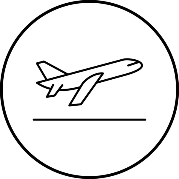 Repülőgép Ikon Vektor Illusztráció — Stock Vector