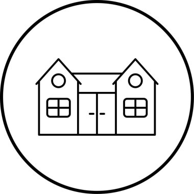 Ev simgesinin vektör illüstrasyonu