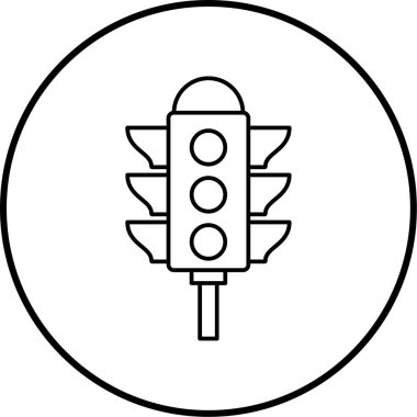 Trafik ışıkları simgesinin vektör illüstrasyonu