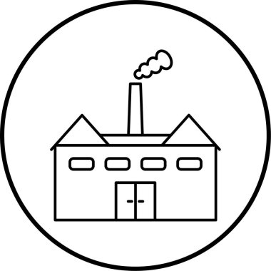 Fabrika simgesinin vektör illüstrasyonu