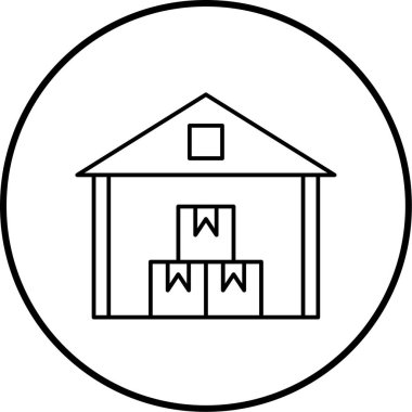 Bir ev simgesinin vektör illüstrasyonu