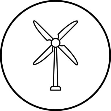 Rüzgâr türbini simgesi modaya uygun şekilde izole edildi