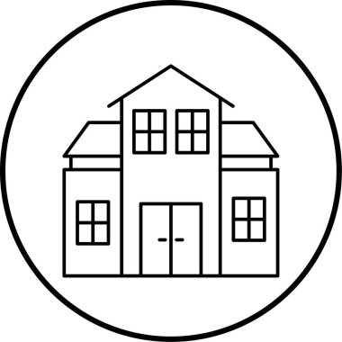 Ev. Web simgesi basit illüstrasyon