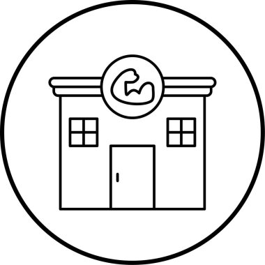 spor salonu simge vektör çizim