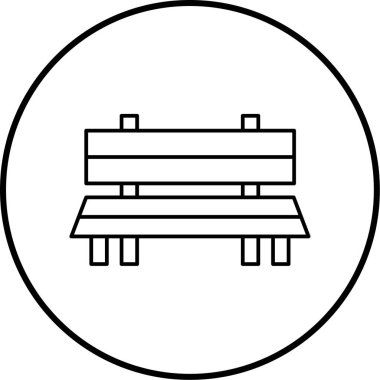 Yedek kulübesi Web simgesi basit illüstrasyon