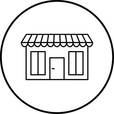 Dükkan. Web simgesi basit illüstrasyon