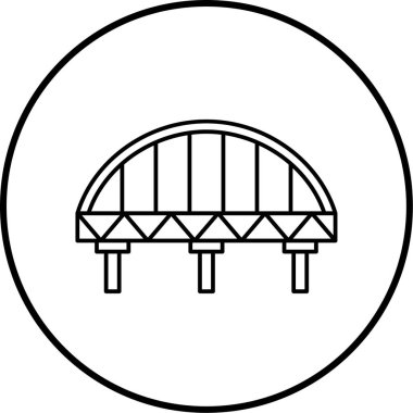 Köprü simgesinin vektör illüstrasyonu