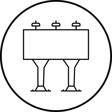 Bir reklam panosu simgesinin vektör illüstrasyonu