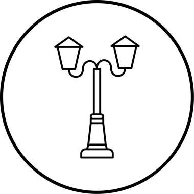 Sokak lambası simgesinin vektör illüstrasyonu