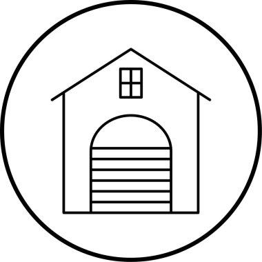 Bir ev simgesinin vektör illüstrasyonu