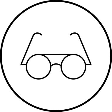 Gözlük. Web simgesi basit illüstrasyon