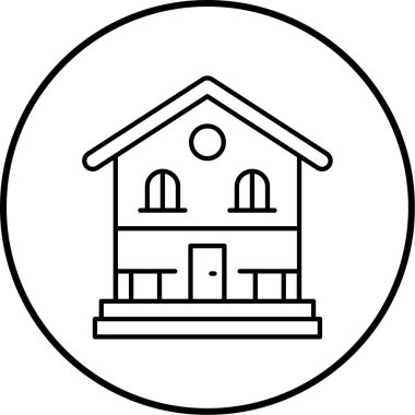 Bir ev simgesinin vektör illüstrasyonu