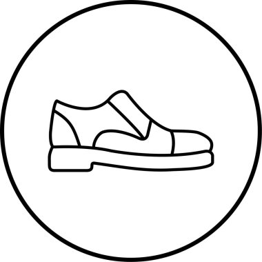 Ayakkabı. Web simgesi basit illüstrasyon