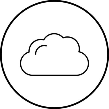 Bulut. Web simgesi basit illüstrasyon