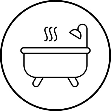 Küvet. Web simgesi basit illüstrasyon