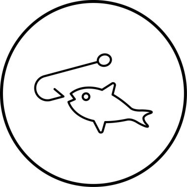 Balık. Web simgesi basit illüstrasyon