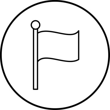 bayrak ikonu vektör illüstrasyonu