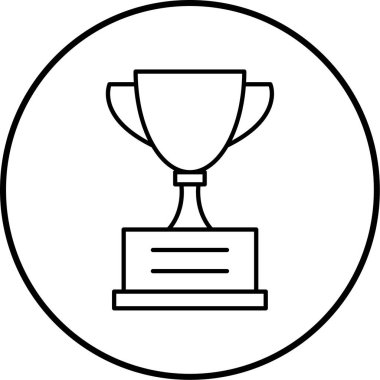 Kupa. Web simgesi basit illüstrasyon