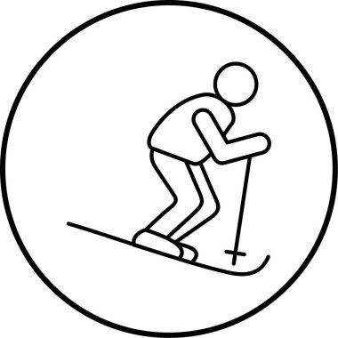 Kayak. Web simgesi basit illüstrasyon